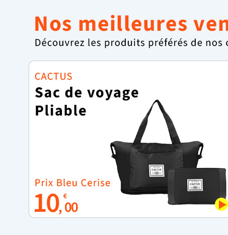  Bleu Cerise Bagagerie Cactus Sac de Voyage Pliable 10€ 