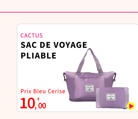  Bleu Cerise Bagagerie Cactus Sac de Voyage Pliable 10€ 