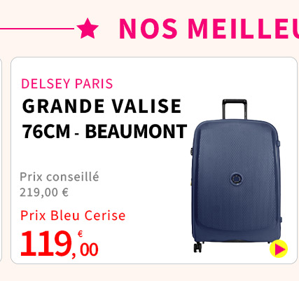 Bleu Cerise Bagagerie DELSEY PARIS Valise Soute Beaumont Prix Bas