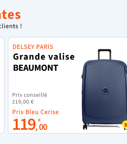 Bleu Cerise Bagagerie DELSEY PARIS Valise Cabine Moncey Prix Bas