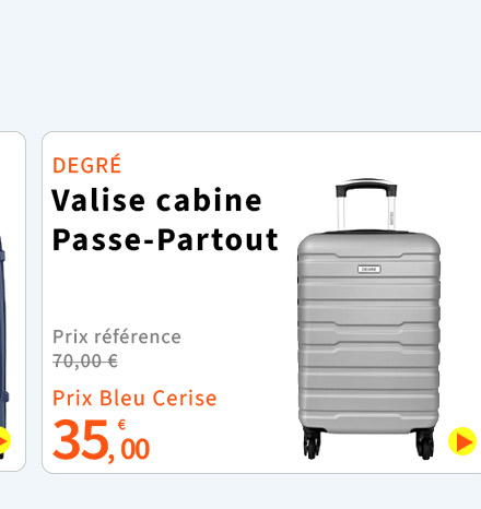  Bleu Cerise Bagagerie Lot 3 valises Promotion