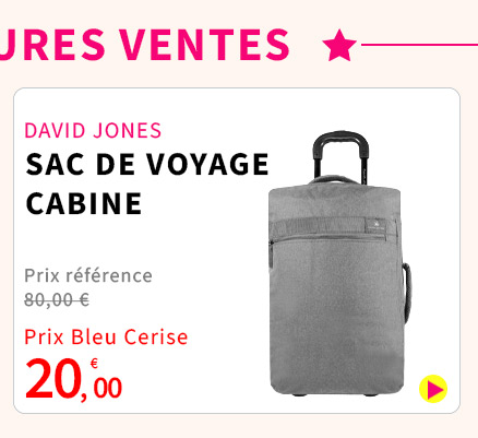  Bleu Cerise Bagagerie David Jones Sac de voyage Promotion