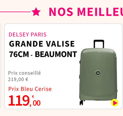 Bleu Cerise Bagagerie DELSEY PARIS Valise Soute Delsey Prix Bas