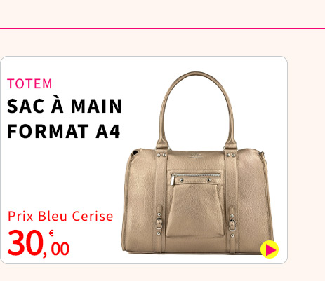 Bleu Cerise Sac à main A4 Pas Cher