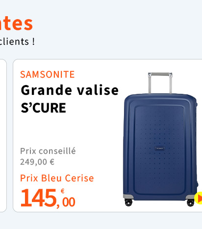 Bleu Cerise Bagagerie Samsonite S'cure 75cm Prix Bas