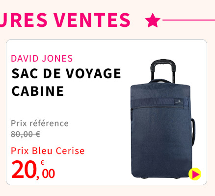  Bleu Cerise Bagagerie David Jones Sac De Voyage Promotion