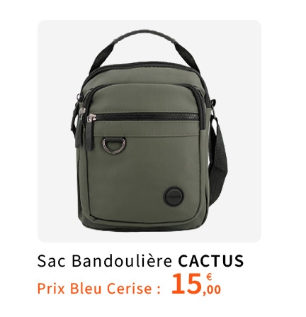  Bleu Cerise Sac bandoulière Homme pas cher 