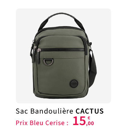  Bleu Cerise Sac bandoulière Homme pas cher 