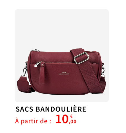 Bleu Cerise Sacs à main bandoulière femme pas cher