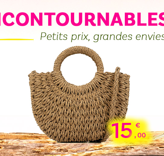  Bleu Cerise Sac Paille Bandoulière