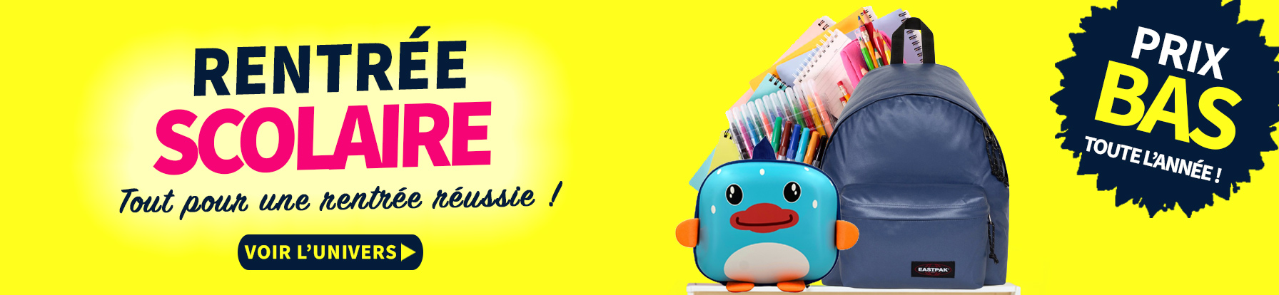 Bleu Cerise Univers Rentrée Scolaire Pas Cher 