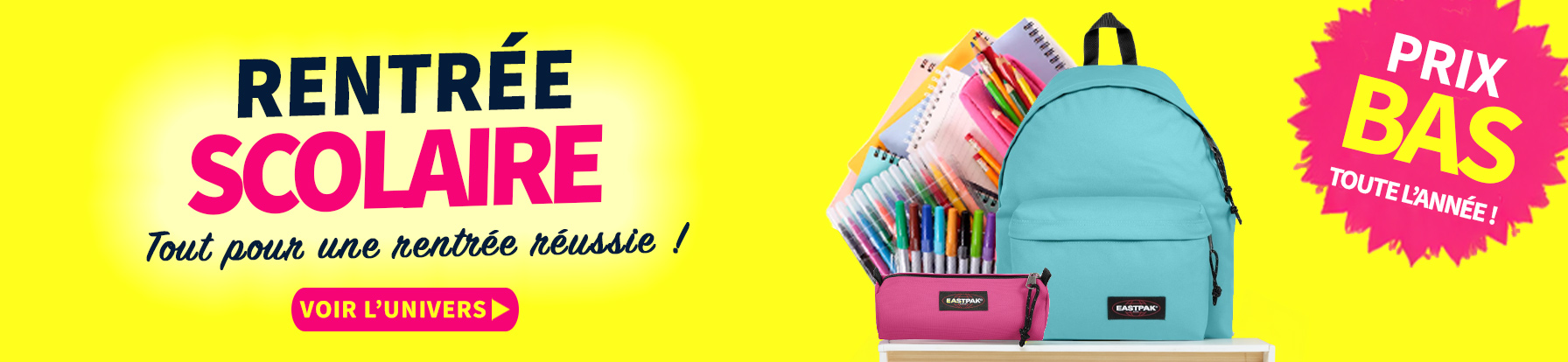 Bleu Cerise Univers Rentrée Scolaire Pas Cher 
