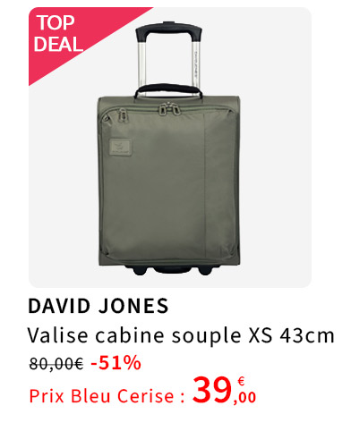 Bleu Cerise Bagagerie Valise Cabine David Jones Promotion 