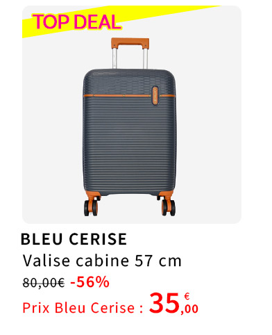 Bleu Cerise Bagagerie Valise Cabine Travel Light promotion 