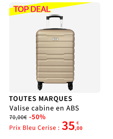 Bleu Cerise Bagagerie Valise Cabine ABS Promotion 