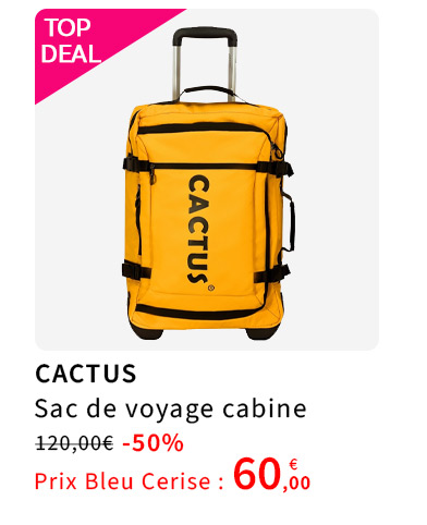 Bleu Cerise Bagagerie Sac de voyage Soldes 60€