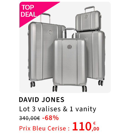  Lot de valises David Jones en promotion 