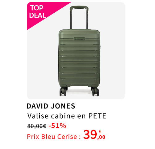 Bleu Cerise Bagagerie Valise Cabine Soldes 