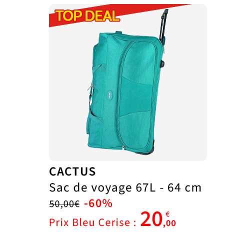  Bleu Cerise Bagagerie Sac de Voyage en Promotion 