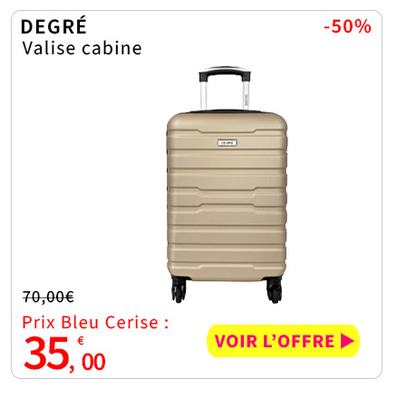  Bleu Cerise Valise Cabine Degré en promotion 