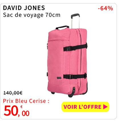 Bleu Cerise Bagagerie Sac de voyage Promotions 