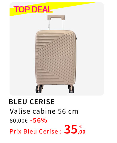 Bleu Cerise Bagagerie Valise Cabine Travel Light promotion 