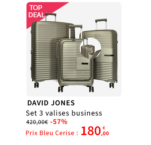 Bleu Cerise Bagagerie Lot Valises Extensibles et porte-ordinateur Promotion 