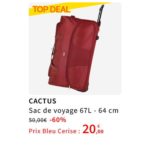  Bleu Cerise Bagagerie Sac de Voyage en Promotion 