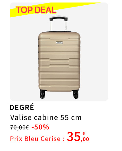 Bleu Cerise Bagagerie Valise Cabine Degré promotion 