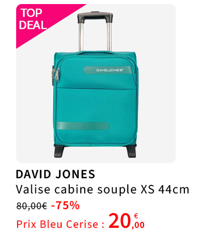 Bleu Cerise Bagagerie Valise Cabine Cactus Soldes 20€