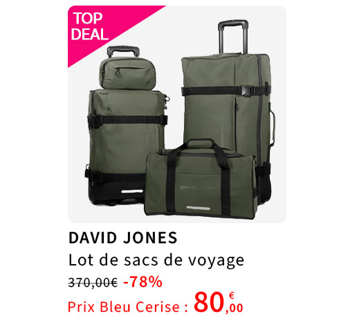  Bleu Cerise Bagagerie Set Sac de voyage Soldes 80€ 