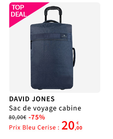 Bleu Cerise Bagagerie Sac de voyage Soldes 