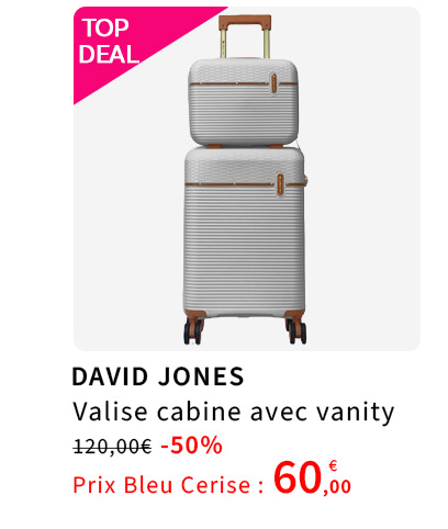 Lot de valises David Jones en promotion 