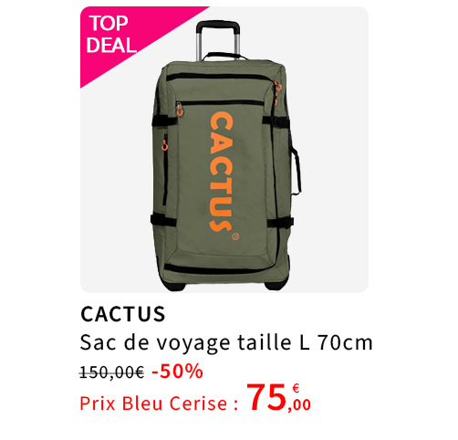 Bleu Cerise Bagagerie Sac de voyage Soldes 