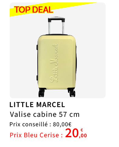 Bleu Cerise Bagagerie Valise Cabine Little Marcel Prix Bas 