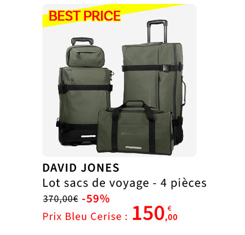  Bleu Cerise Bagagerie Lot 4 pièces sac de voyage Promotion 
