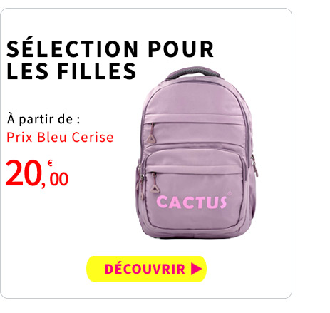 Bleu Cerise Maroquinerie Selection Sac a Dos Filles Pas Cher