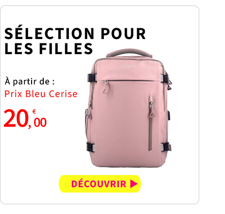 Bleu Cerise Maroquinerie Selection Sac a Dos Filles Pas Cher