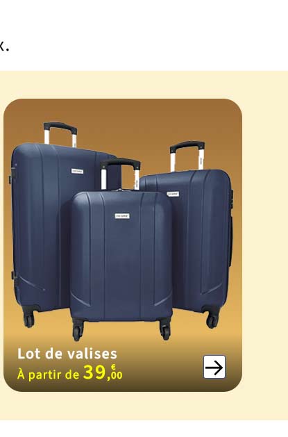 Bleu Cerise Bagagerie Lot de Valises Pas Cher 