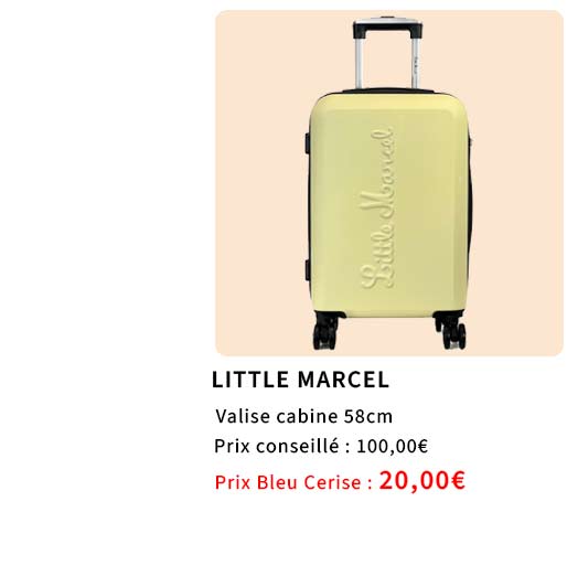  Bleu Cerise Valise Cabine Little Marcel Pas Cher 